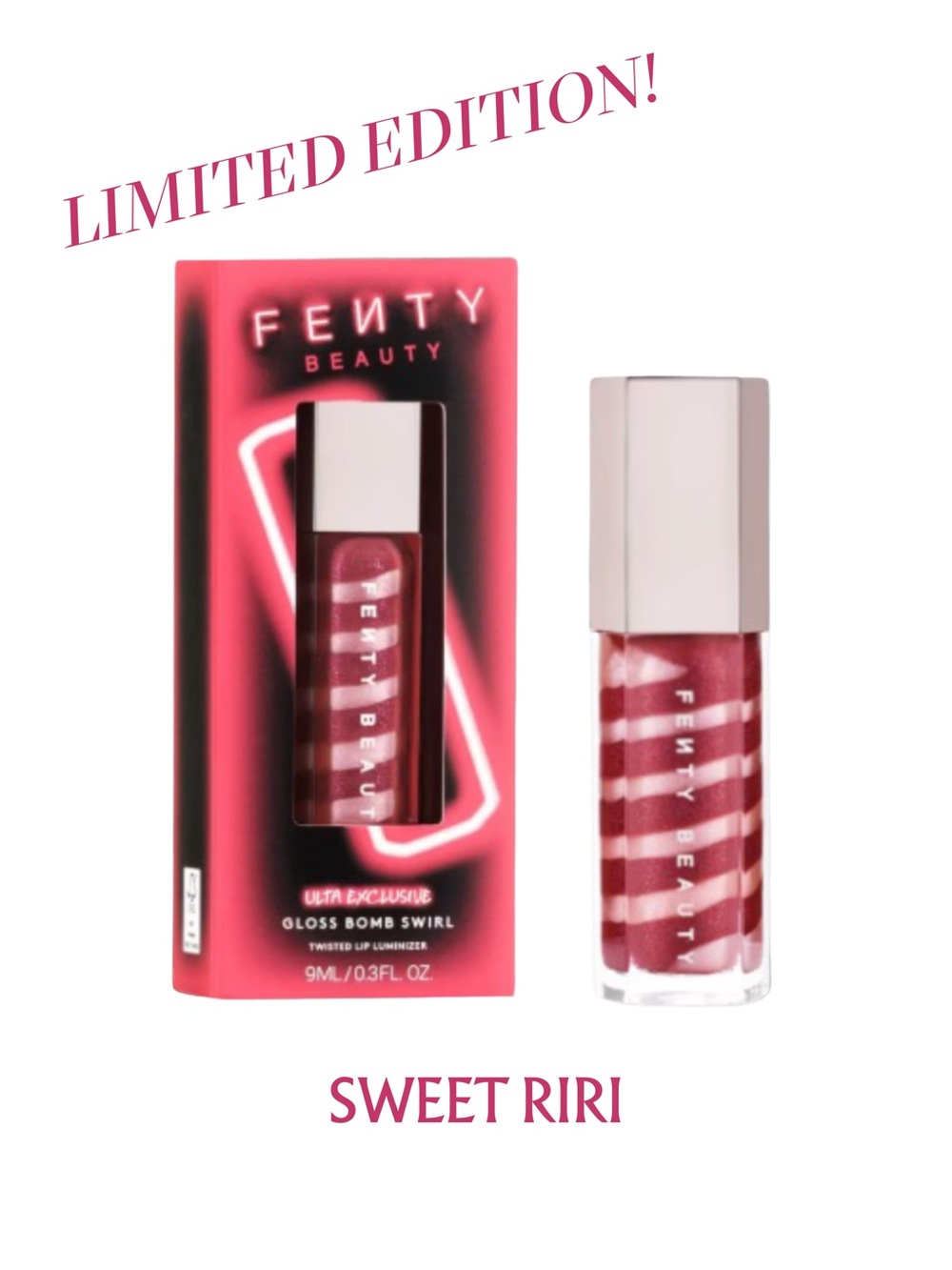 FENTY BEAUTY Gloss Bomb Swirl Lip Luminizer in Sweet Riri - .30 oz NIB